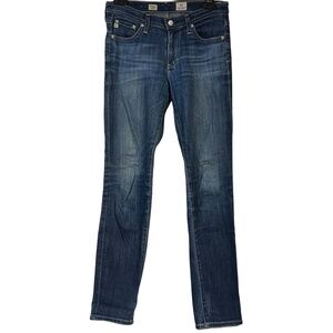 AG Adriano Goldschmied Prima Blue Denim Mid Rise Cigarette‎ Jeans 2/26R USA